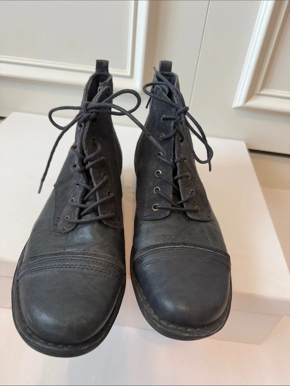 Clarks Women's Black Lace-Up Ankle Boots